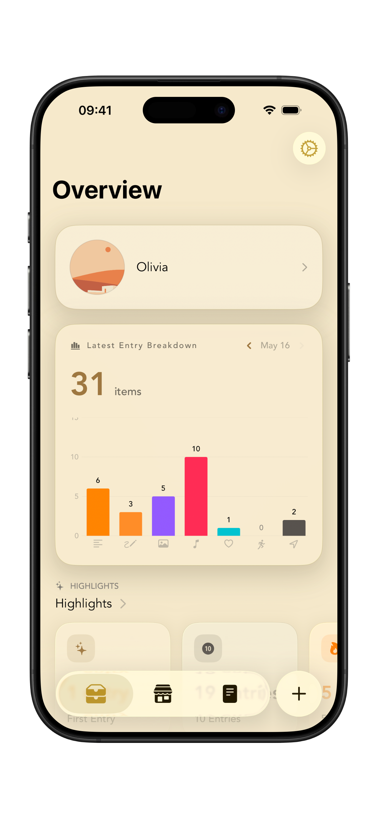 Picnic Moment Overview screen